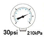 210kPa(30psi)