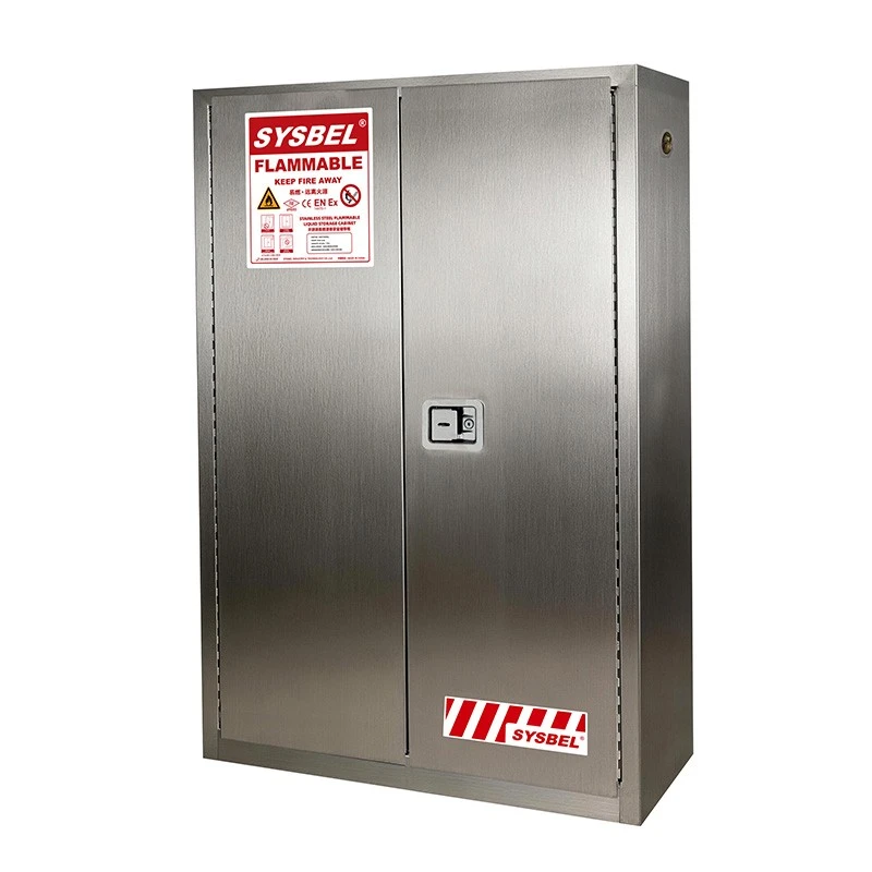 Stainless Steel Flammable Liquid Storage Cabinet 45 Gal | WA810450Gy | SYSBEL factory